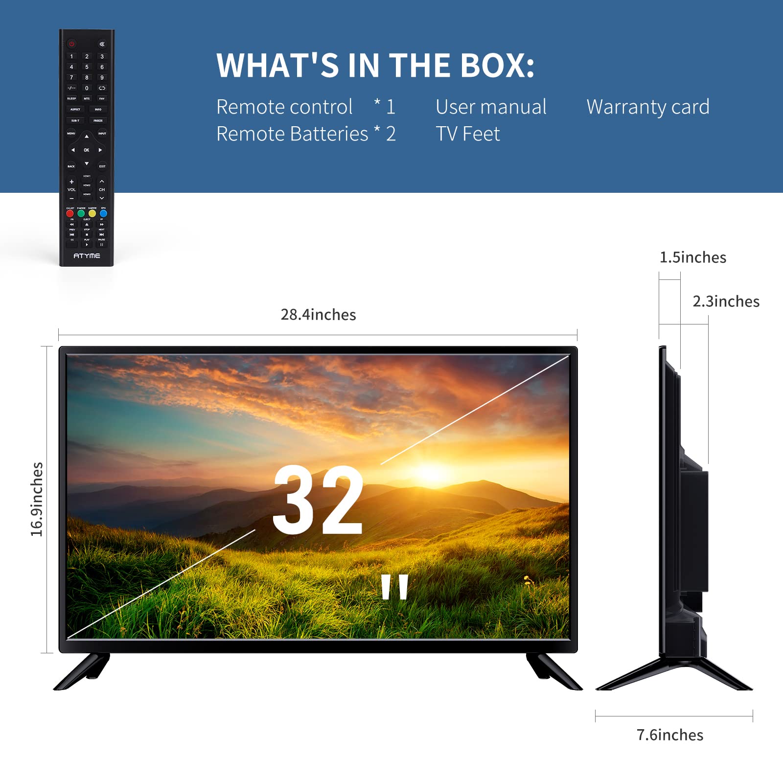 Snapklik.com : 320AM5DVD, 32-inch Class, 60Hz, 720P HD LED TV Flat DVD ...