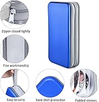 Vista 44 de Caja de CD Billetera, 80 Capacidad DVD VCD Medios Blu-ray Caso Cartera Titular Organizador de Almacenamiento (Plata)