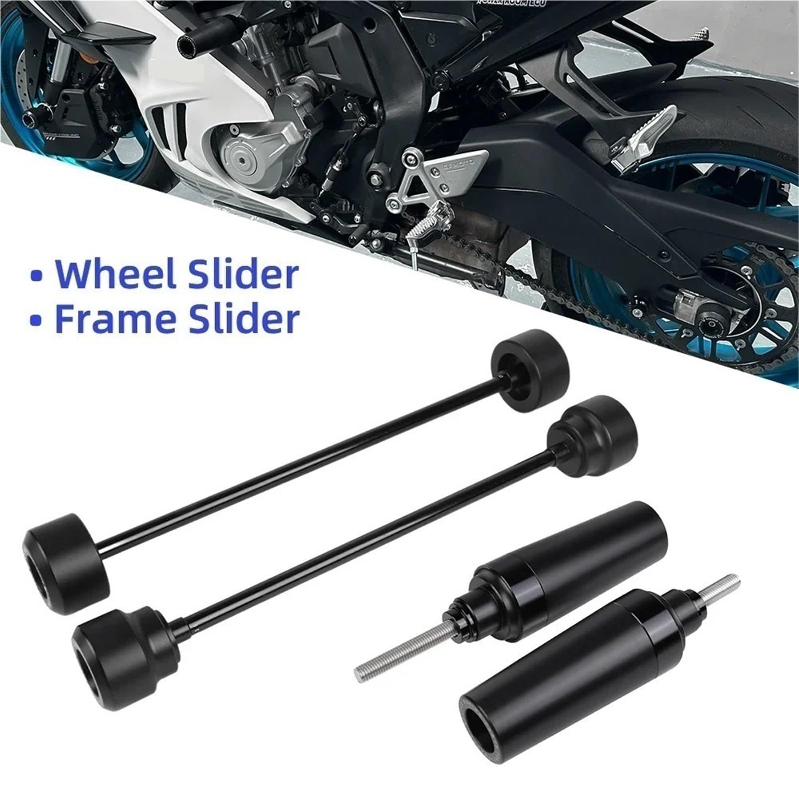 Pasuje do CFMOTO 675NK 675SS 675SR 675SR-R Rama owiewki Crash Slider Stojak na szpulę wahacza 675 SRR Osłona Podwozia Motocykla owiewki osłona(Frame Wheel Slider)