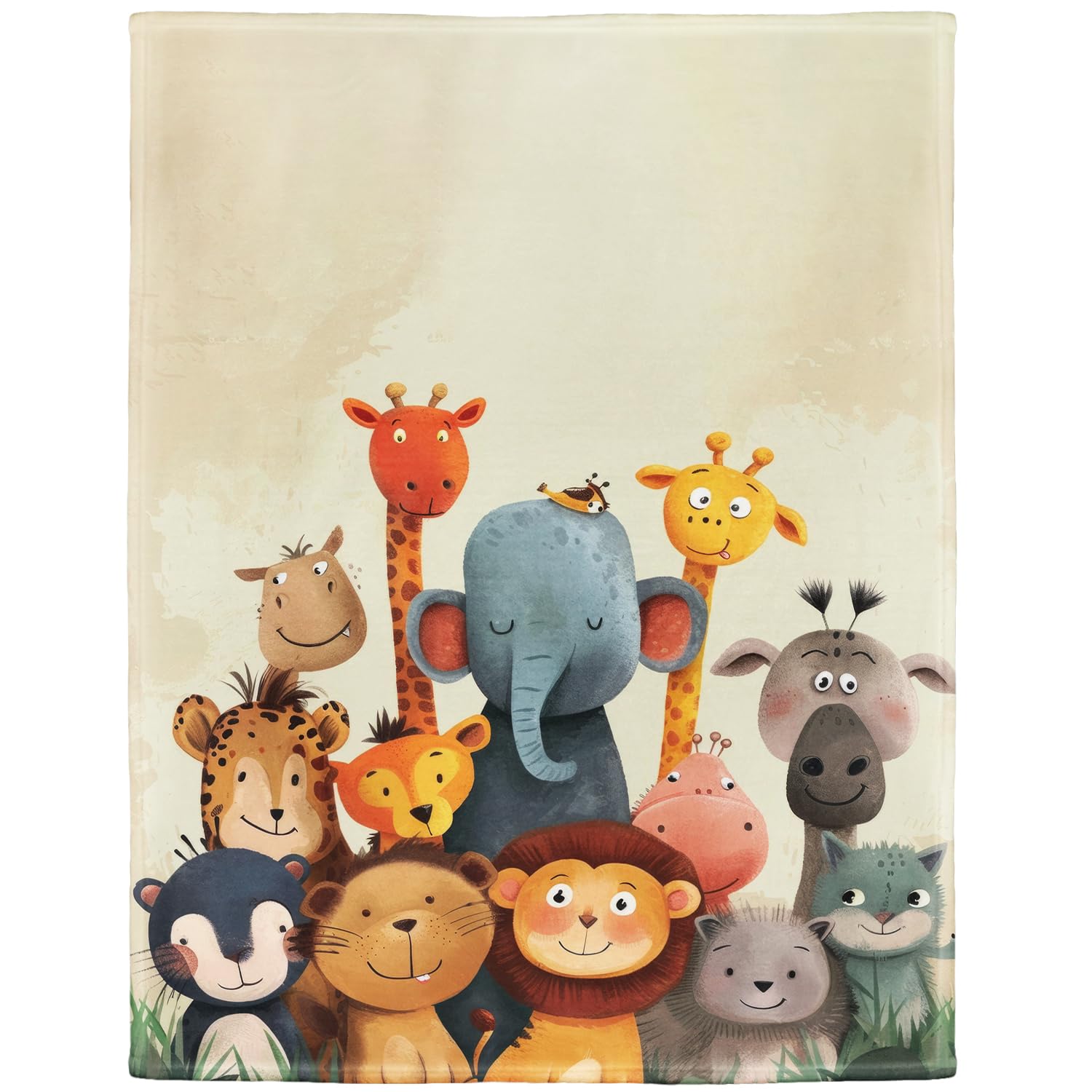 YISUMEI Kuscheldecke Weiche Warme Flauschige Fleece Decke, Baby Tiere, 135 x 200 cm
