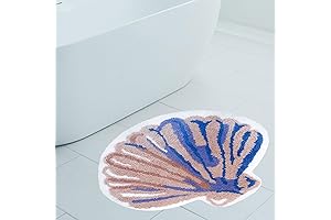Seashell Shaped Tufted Bath Rug for a Summer Breeze in Your Bathroom