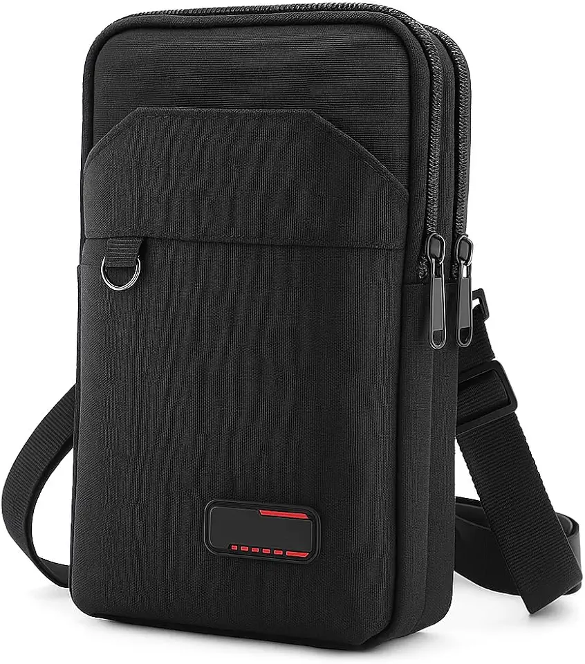 Bolsa Urbana Multifuncional 3 em 1 para Celular e Documentos – Pochete Transversal Unissex Impermeável com Alça Ajustável, Zíper Duplo e Alta Capacidade
