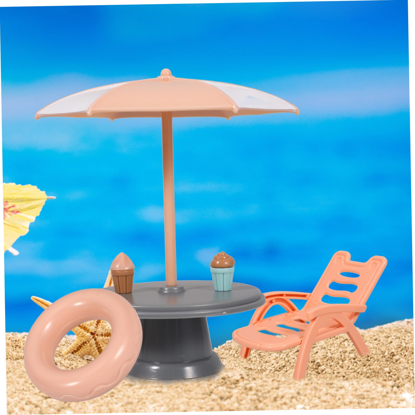 2 Chaises De Plage Pliables Miniatures Pour Maison De Poupée - Décoration Réaliste Avec Accoudoirs