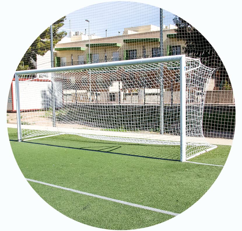 BENIMELI - Juego de Red para Portería de Fútbol-7 - Medidas estándar 6x2x1.50x1.50 M - Color Blanco - 2 Unidades (4,5 mm, Cajón Mundial)