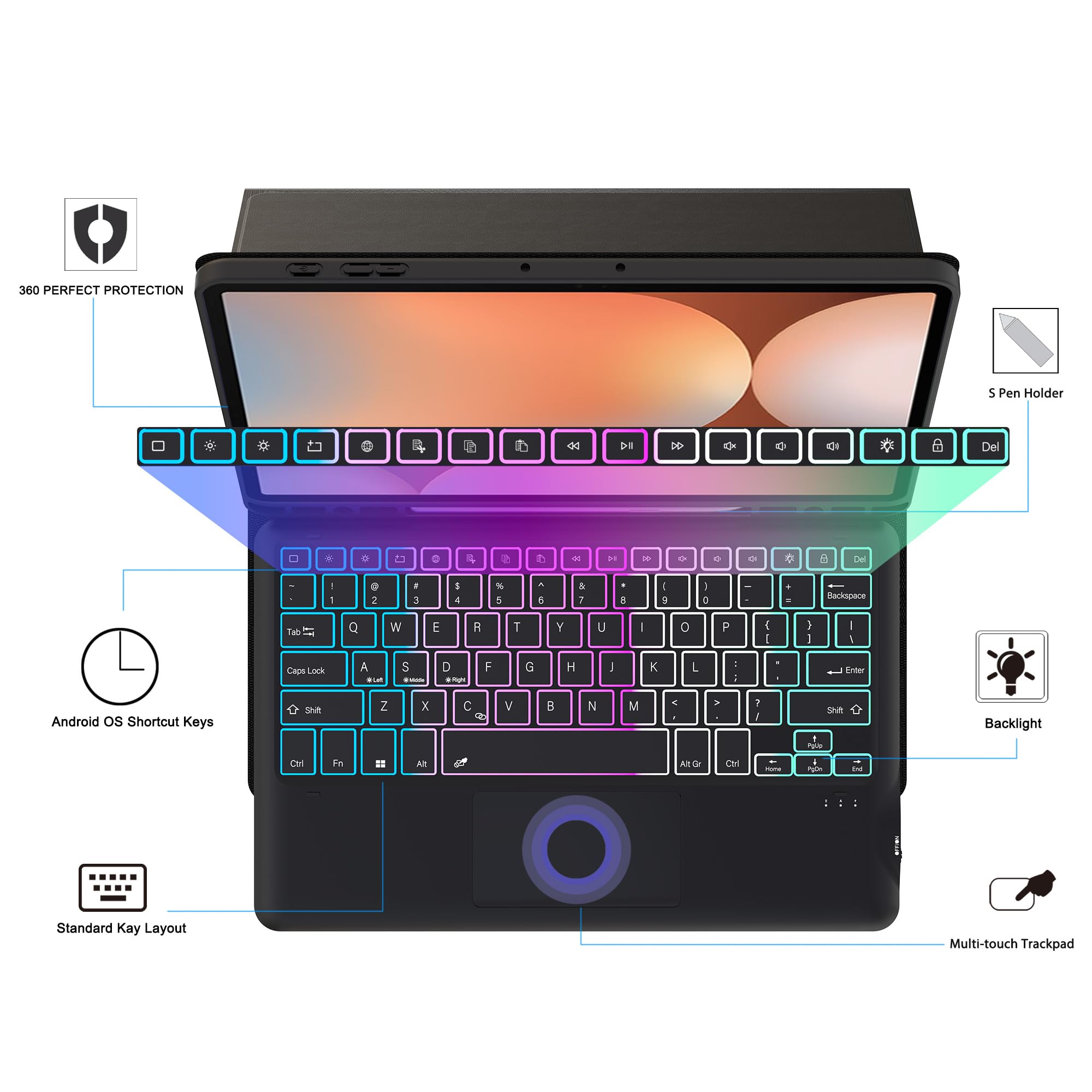 Amazon.co.jp: Samsung Galaxy Tab S9 FE+/ S9+ /S10+ 12.4インチ 