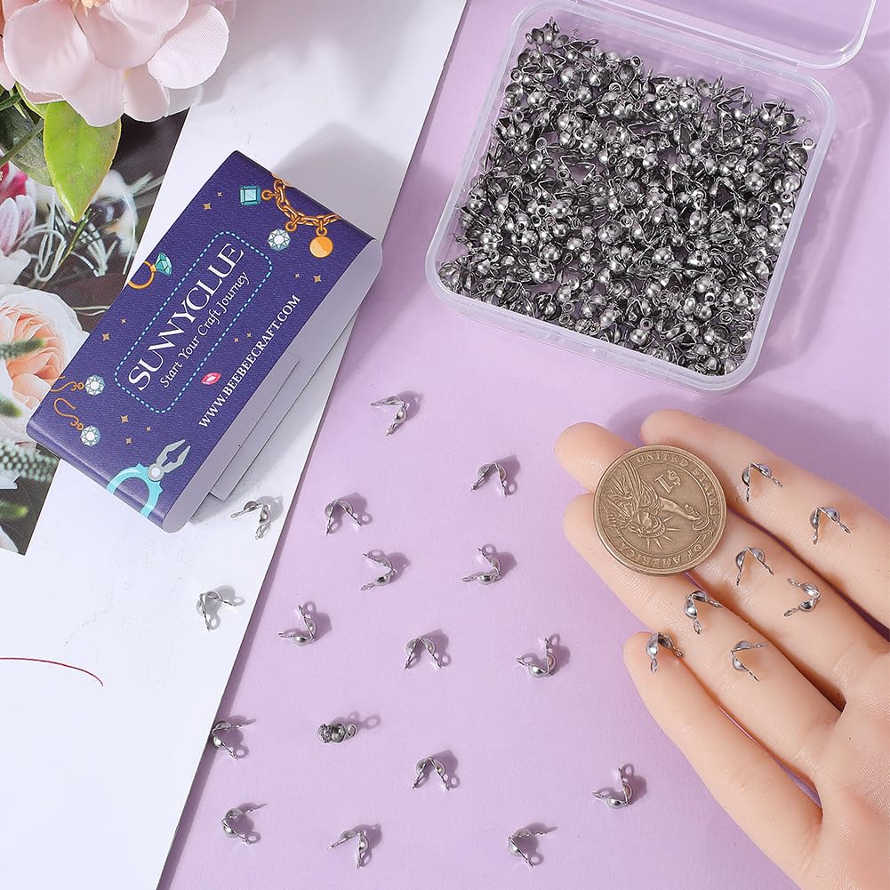 1 Boîte 240 Pièces Couvre-Perles À Écraser Couvre-Noeuds De