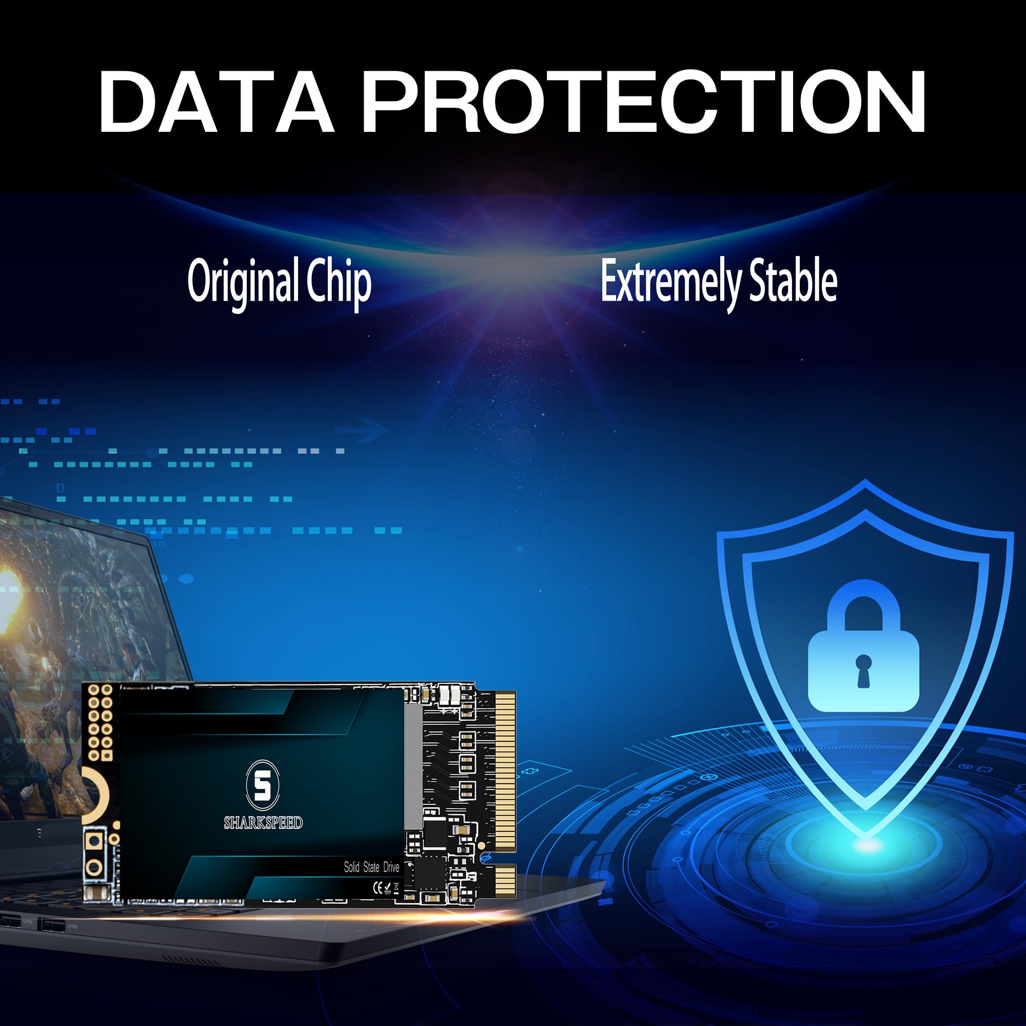 SSD 256GB M.2 2242 NVMe PCIe Gen 3.0x4, Wewnętrzny dysk twardy M2 Kompatybilny z komputerami stacjonarnymi i laptopami