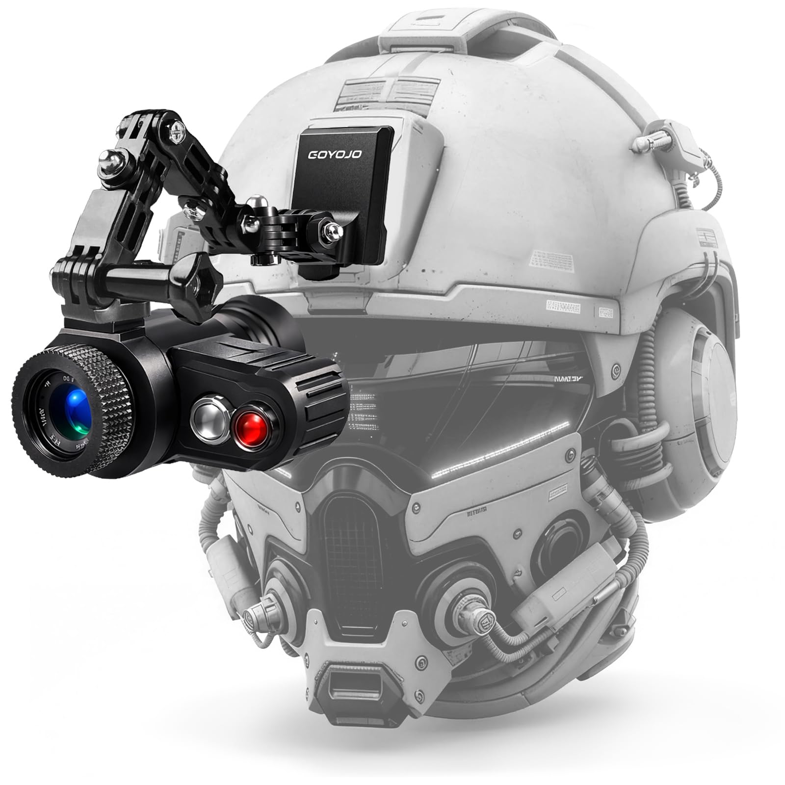 Head-Mounted Night Vision Monocular Goggles with Elastic Head Strap, Default 7X Magnification, Digital Infrared NVG Equipment 1148FT Range 1.54in HD Screen, Rechargeable Wildlife Observation Camping