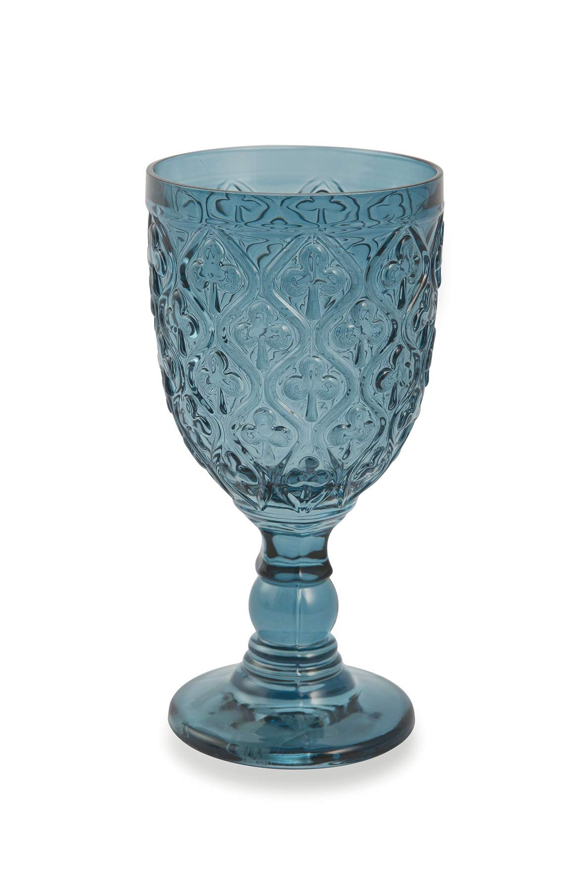 Lot De 6 Verres à Pied En Verre Ambré - 240 Ml Chacun, Style Rétro
