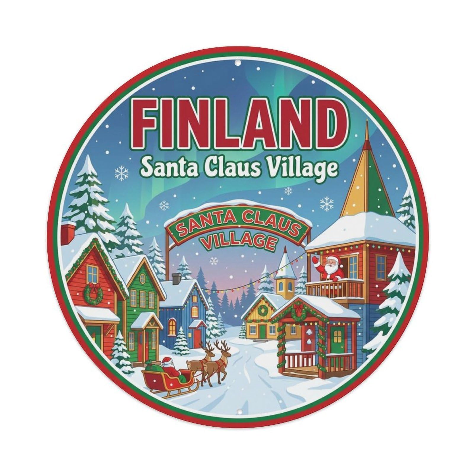 Vintage Travel Finland Clean Vintage Metal Tin Sign Plaque