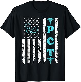 Patient Care Tech Flag Patriotic Patient Care Technician PCT T-Shirt