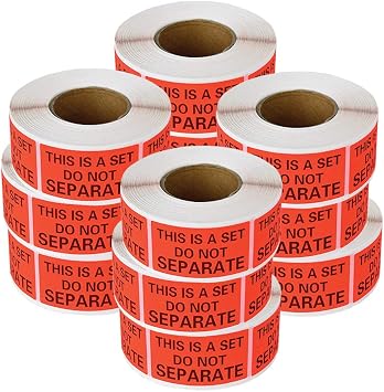 enKo 12 Rolls 1 x 2 in This is a Set, Do Not Separate Packaging Labels