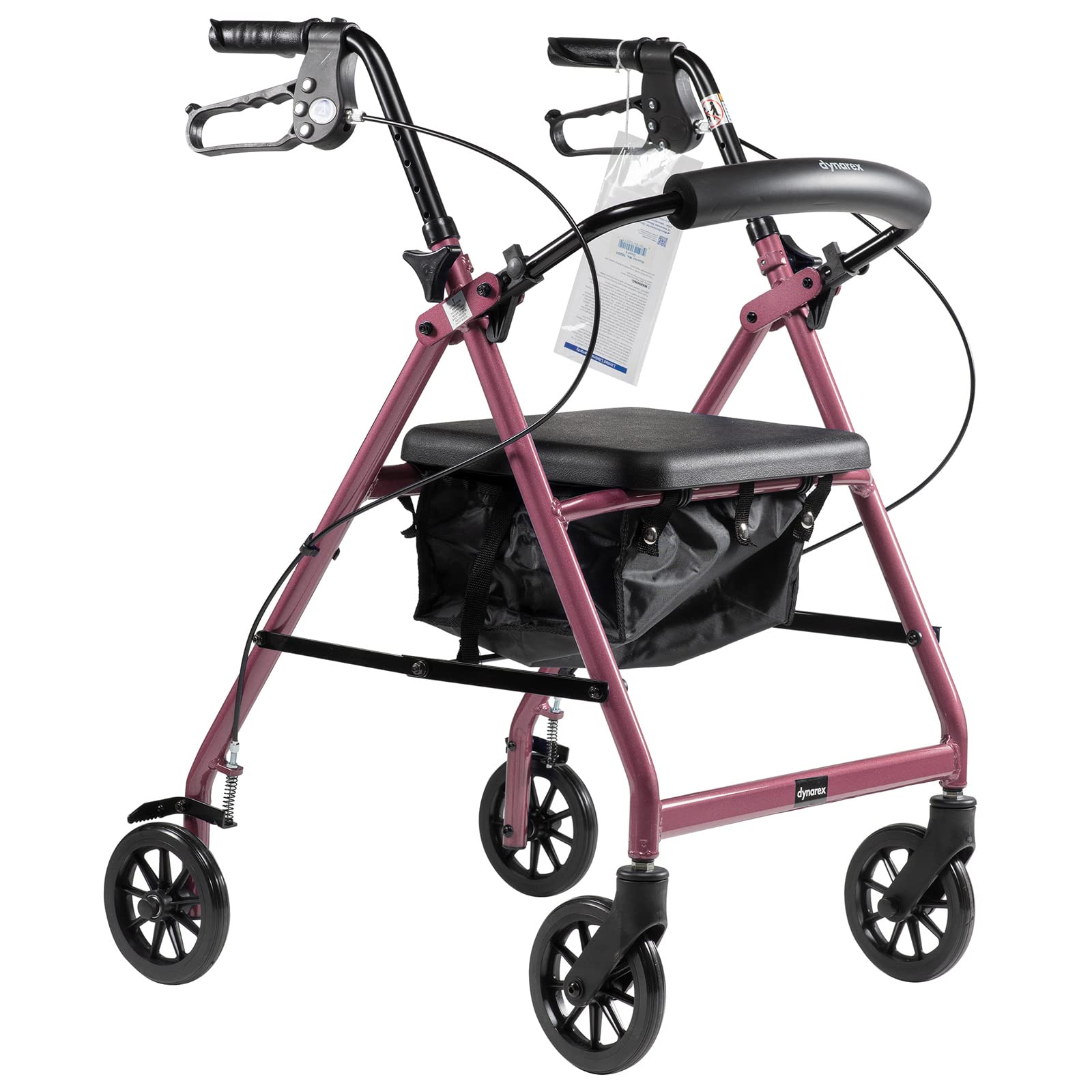 DynaGo Quad 6 Foldable Aluminum Rollator with 6" Wheels, Black — Amazon image 9