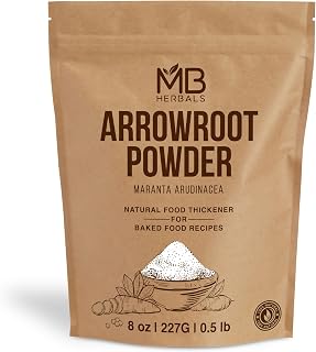 MB Herbals Arrowroot Powder, 8 oz, Gluten Free Natural Thickener for Soups, Sauces, Curries