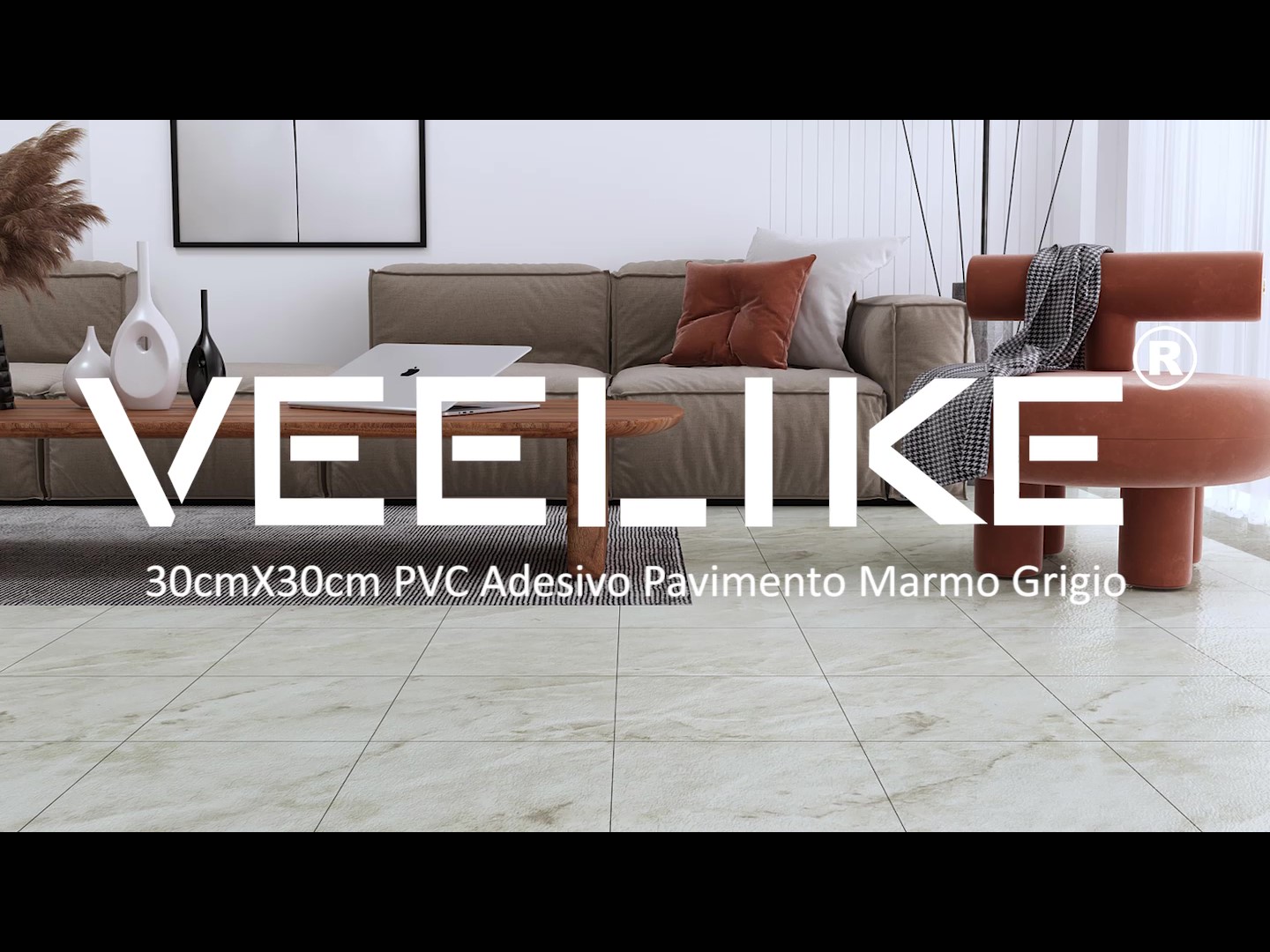 Pavimento Adesivo Marmo Bianco - 12 Piastrelle 30x30cm, Spessore 1.5mm | Impermeabile Per Cucina, Bagno - Foto 6