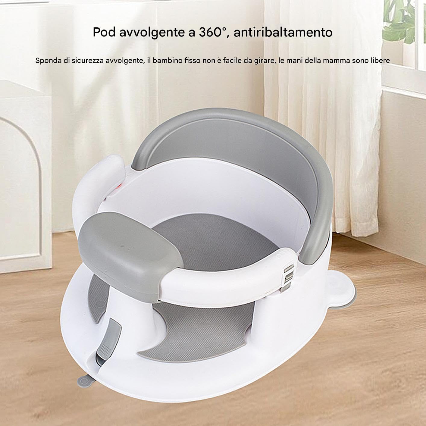 Asientos de baño para bebés sentados, siéntate el asiento de la bañera para
