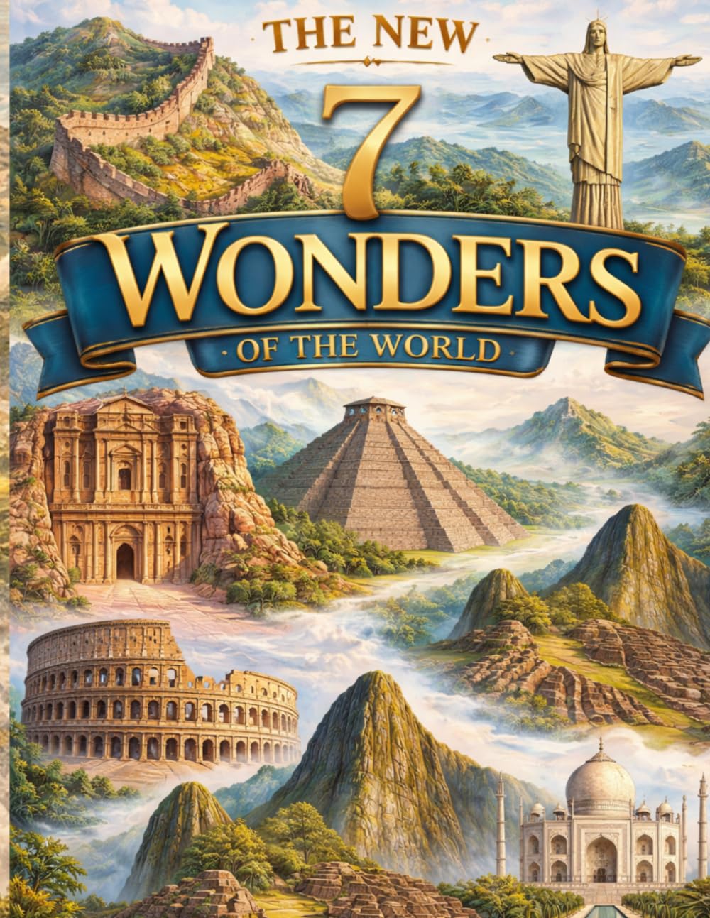 Relaxing Landscapes: World Wonderes: New 7 Wonders of the World: A Coloring Book for Teens & Young Artists (Summer Sky Wonders of the World)
