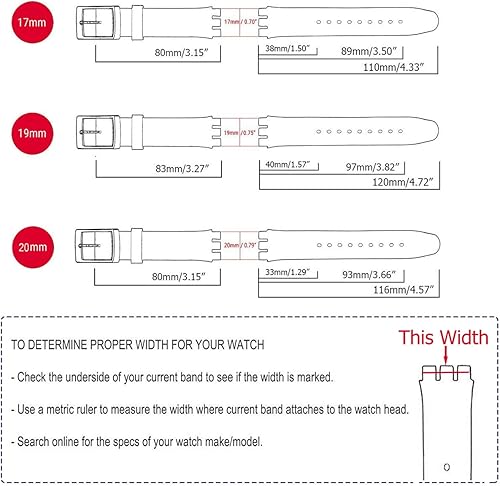Miniatura 2 de Correa de reloj de goma de siliconacorrea de reloj de repuesto para Swatch (0.669 in 0.748 in 0.787 in)