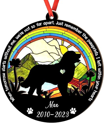 Miniatura 17 de Adorno de atrapasoles de setter irlandés personalizado, adorno de Navidad de Setter irlandés, regalo para perro amante, setter irlandés