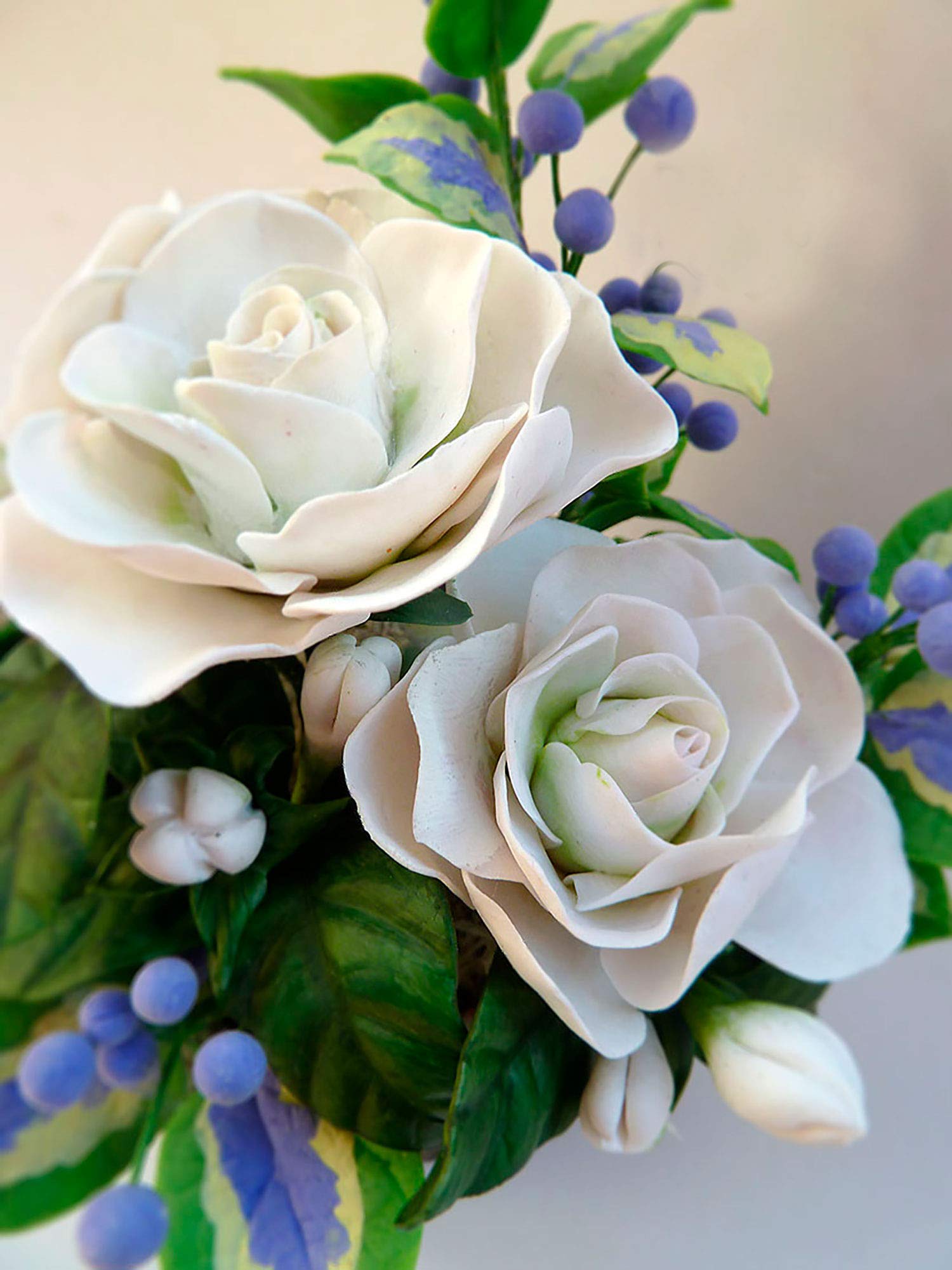 Flores de Porcelana Rusa Miniatura GARDENIAS Home Decor Regalo - Hand Made