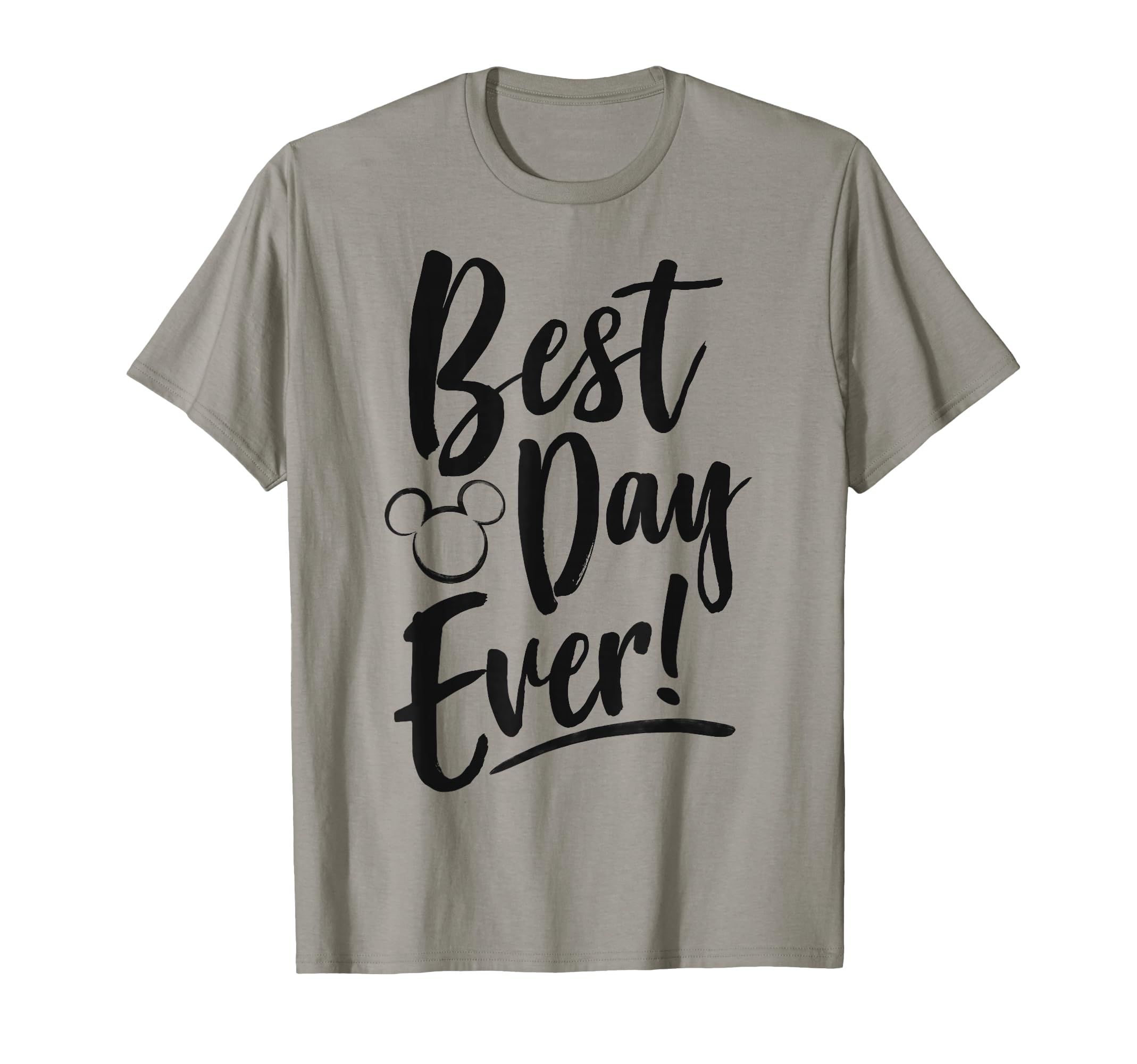 Disney Mickey And Friends Best Day Ever Text Short Sleeve T-Shirt