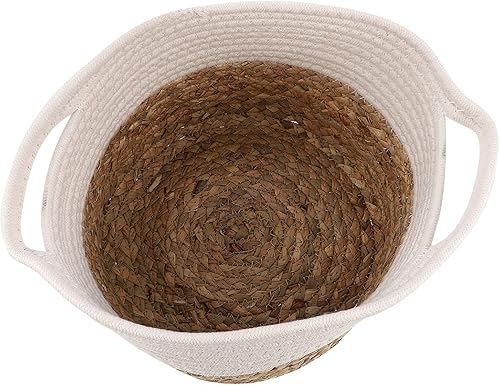 Miniatura 3 de NUOBESTY Cesta de almacenamiento tejida Soporte de almacenamiento para niños Contenedor tejido de juguete para bebé, papelera para ropa sucia, cesta