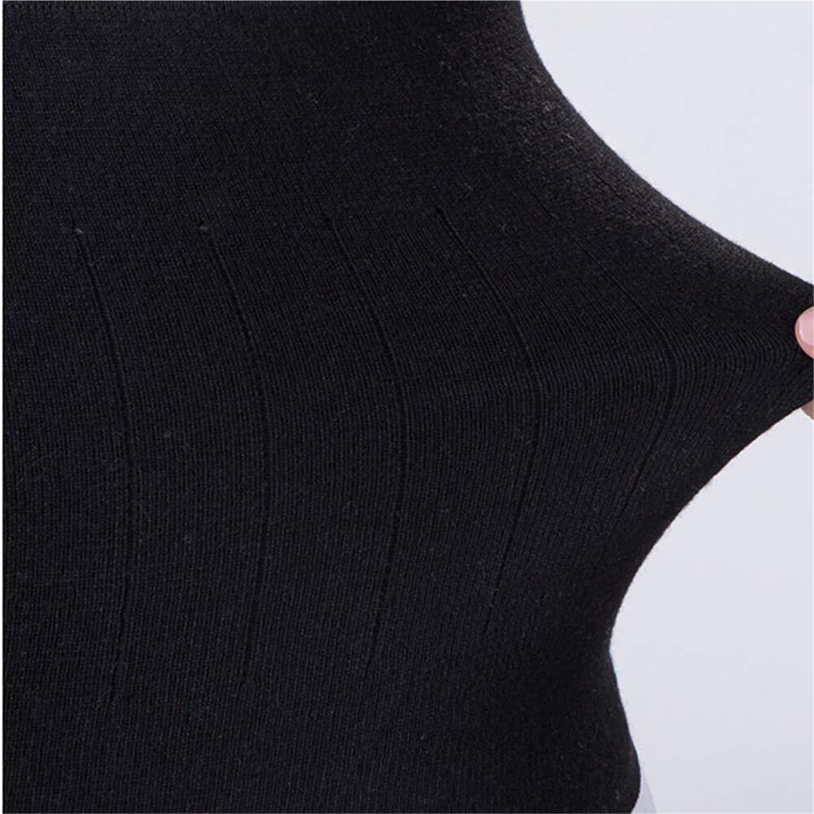 Faja Lumbar Cinturón cálido for Hombres y Mujeres, cinturón de compresión, Transpirable de Punto Cinturón Apoyo Lumbar(Black)