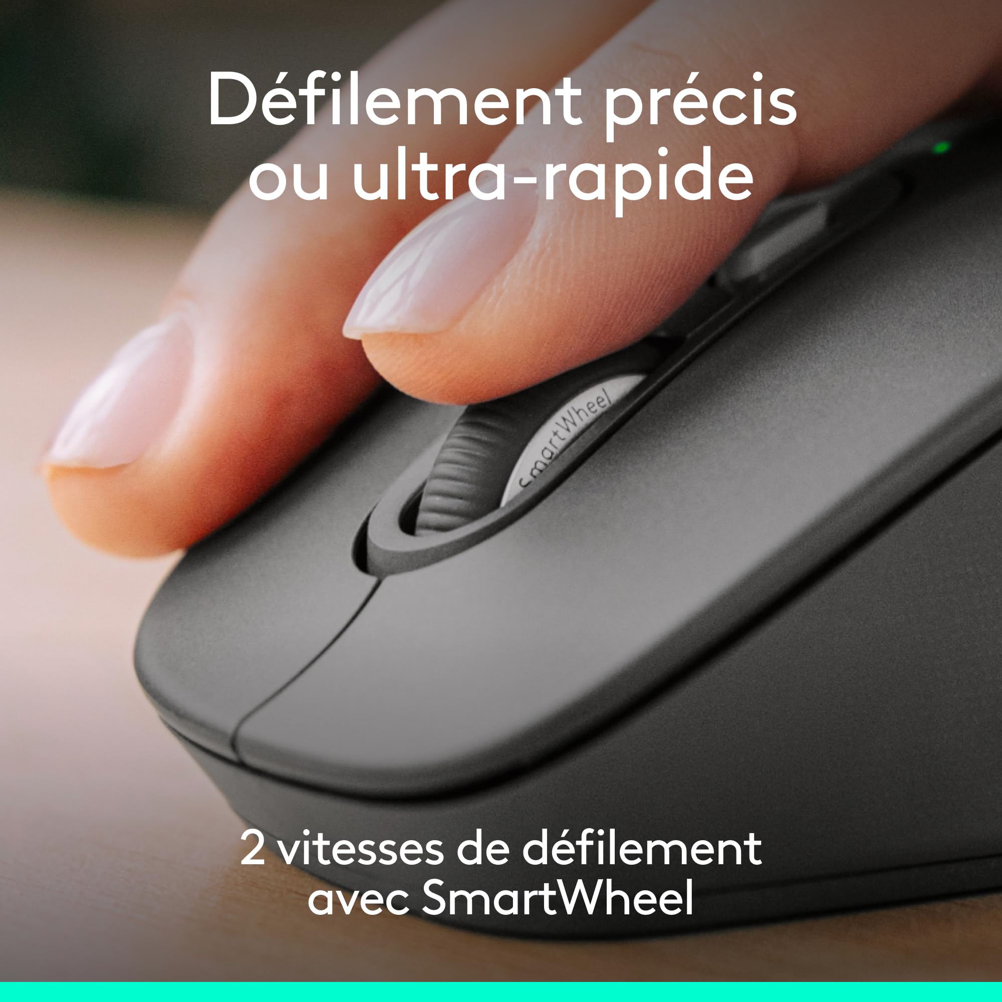 Logitech Signature Comfort Plus M850 L for Business, Souris sans Fil, Design profilé avec Repose-Poignets, clics Silencieux, récepteur sécurisé/Bluetooth, Windows/Mac/ChromeOS/Linux/iPadOS - Graphite