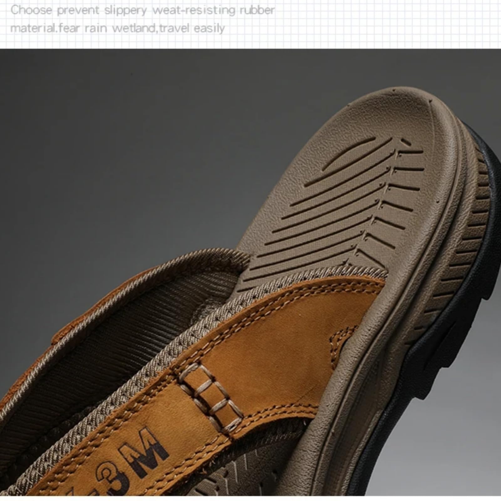 Chanclas De Playa Hombre Sandalias Cuero Tanga Los Hombres, Masaje Plano Goma Antideslizante para El Verano Al Aire Libre Caminando-38-black