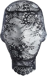 Aiffort 1Pcs Halloween Black Lace Mask Lace Skin Mask Full Face Mask for Halloween Christmas Party Cosplay Costume Props