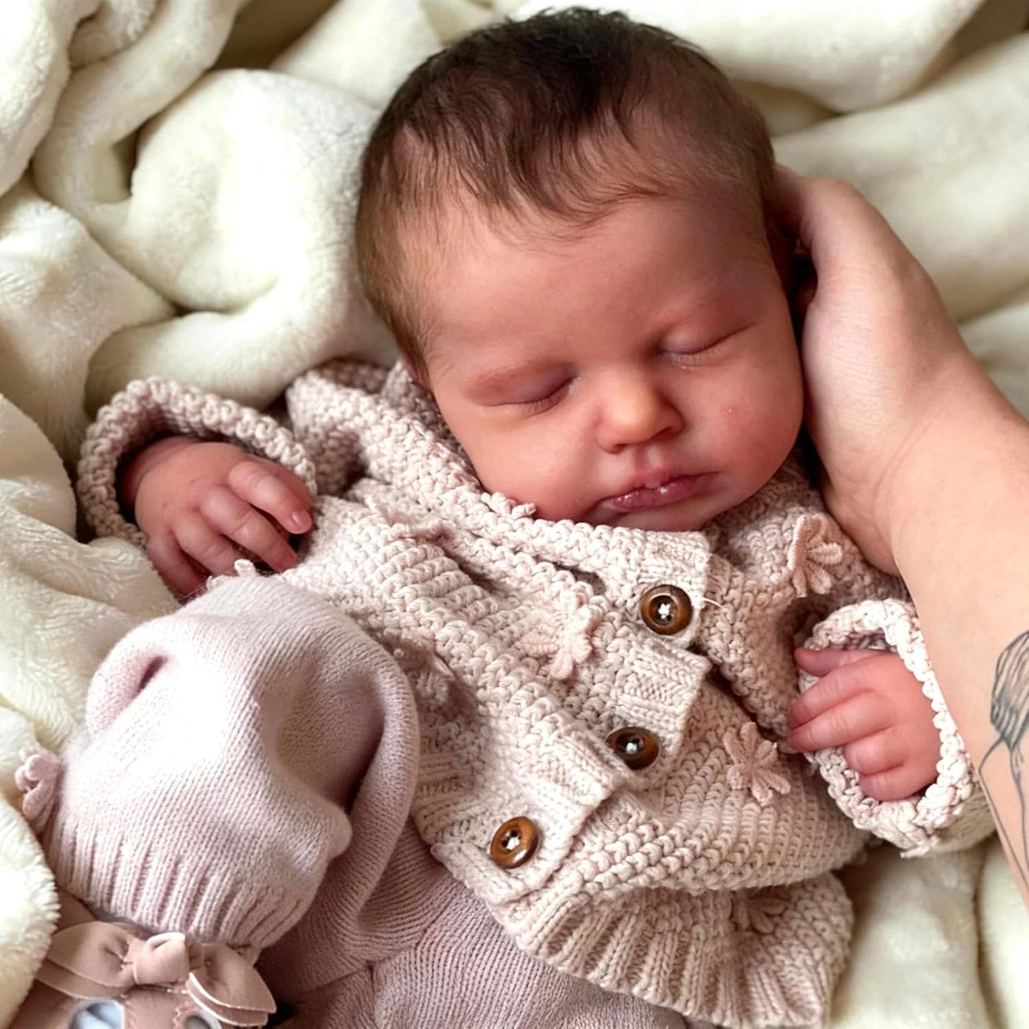 Anano Full Vinyl Baby Doll, Reborn Baby Dolls Vinyl Full Body 20 In Lifelike Realistic Babys Doll Anatomically Correct Girl, Real Life Babys Dolls Girl Reborn Doll's Washable