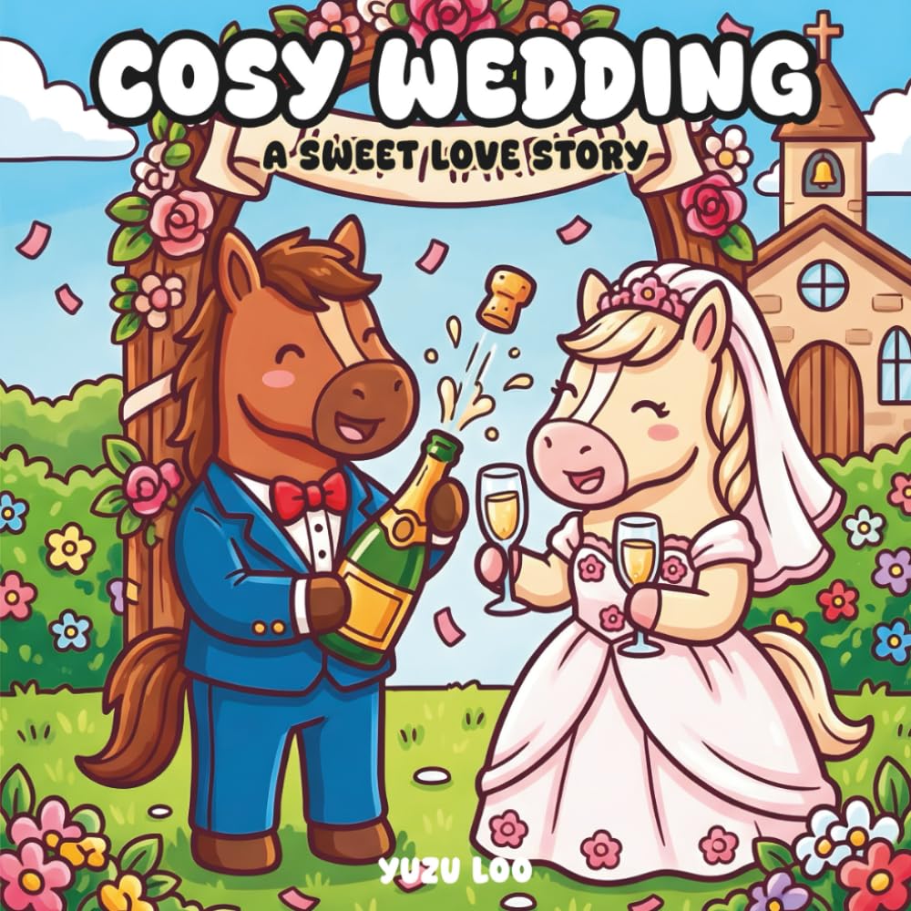 Cosy Wedding : Cute Coloring – 40 Cosy Drawings, Bold Line and Easy