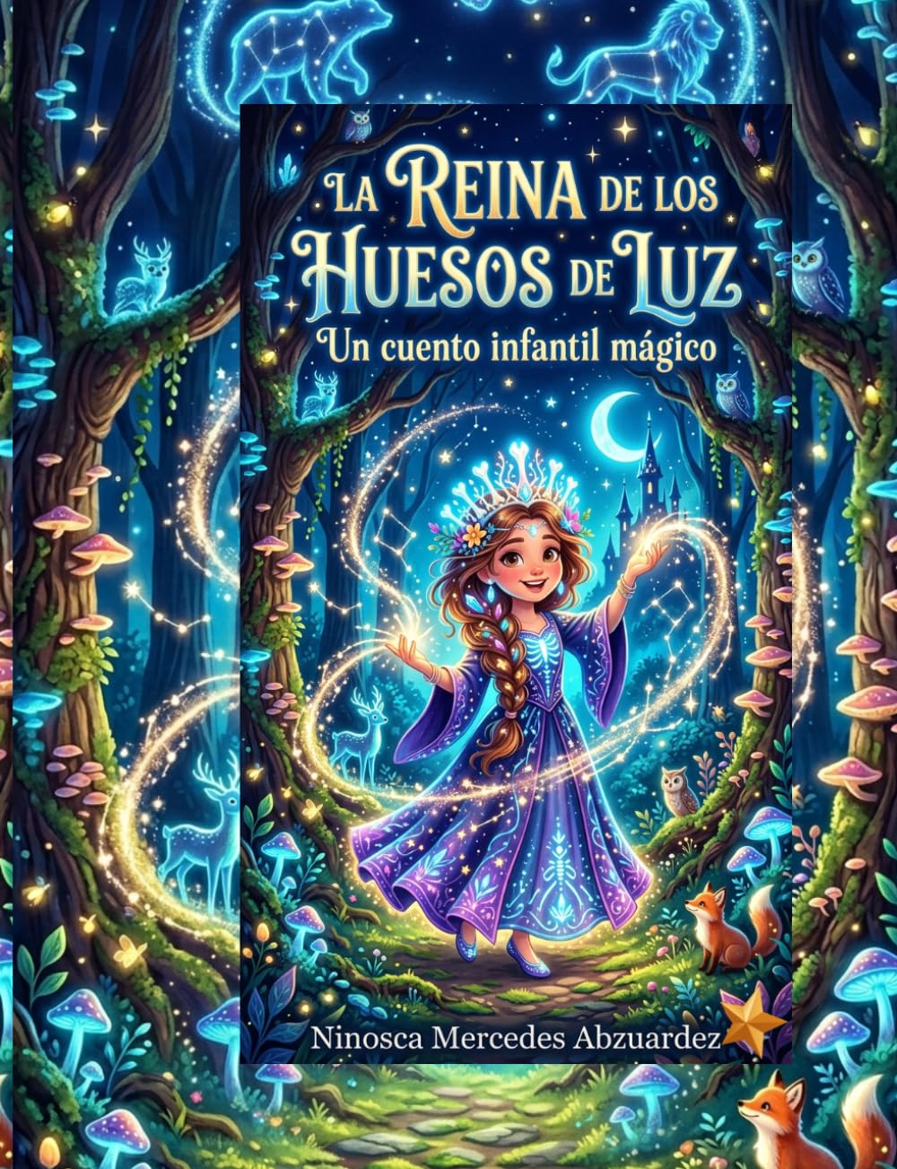 La Reina de los Huesos de Luz: Cuentos cortos para Niños y para colorear.