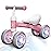 Bobike Baby Balance Bike Toys for 12-36 Months Kids Toy Boy and Girls Gifts Toddler Best First Birthday Gift Children Walker No Pedal Infant 4 Wheels Bicycle (Colorful, Pink-Light)