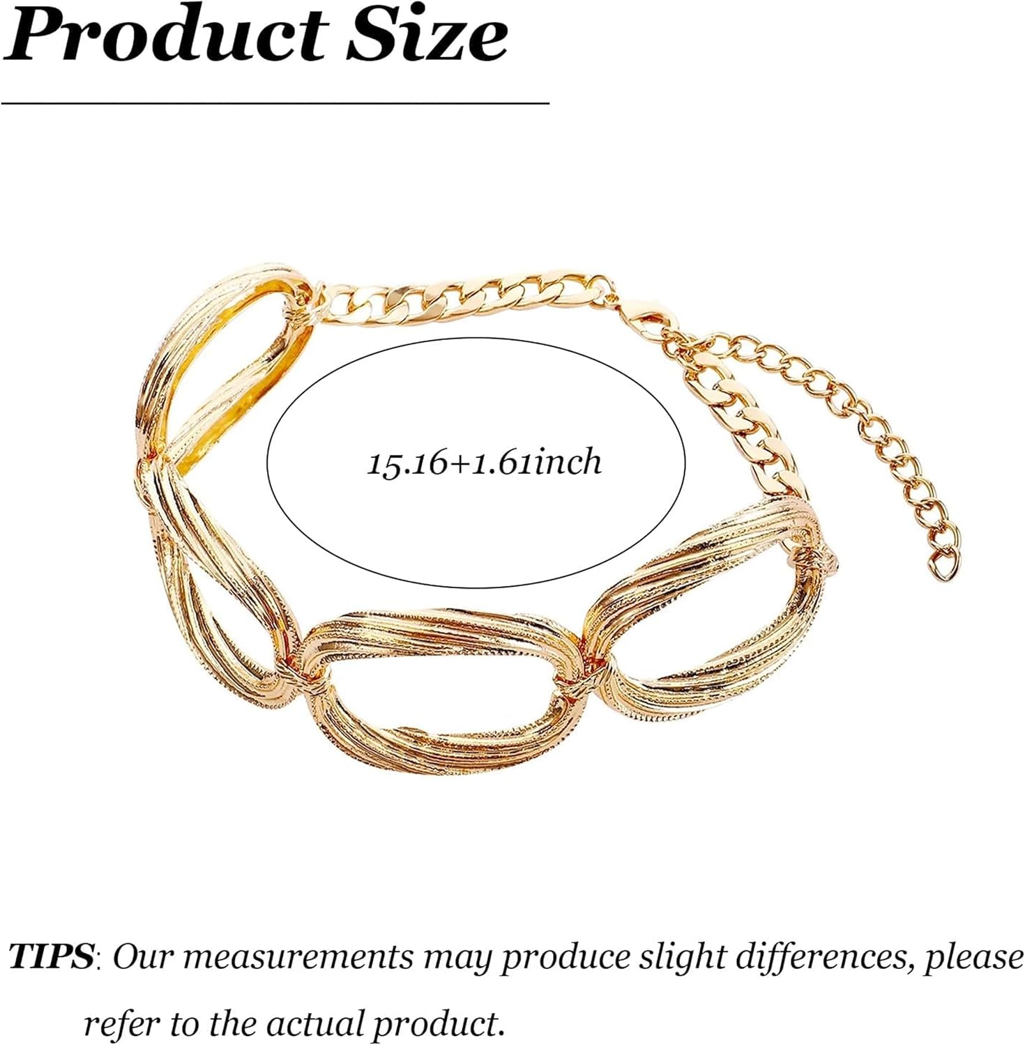 Chunky Gold Necklace for Women Punk Statement Necklace Dainty Collar Chain Choker Trendy Jewelry Gifts - Image 6