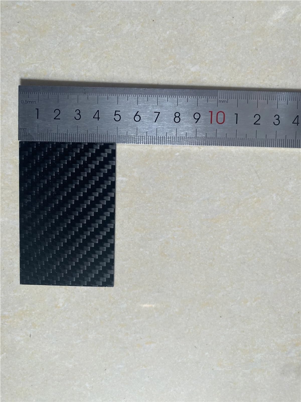 płyty z włókna węglowego, Arkusz z włókna węglowego 3K o grubości 75x50 mm i grubości 0,5-5,0 mm do modelowania DIY(3.0mm Plain Glossy)