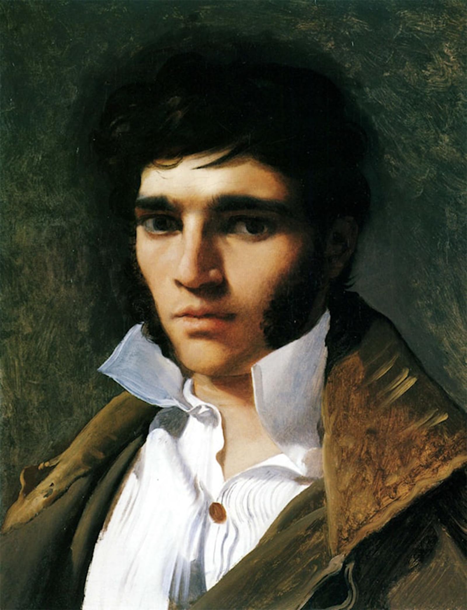 RZHRHJES Retro Picture Portrait Oil Painting Modern Wall Artwork Paul Lemoyne Jean Auguste Ingres Canvas Poster for Office Decor 60x90cm
