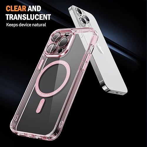 Miniatura 7 de Vatkyc Funda para iPhone 15 Pro Max con protector de pantalla compatible con MagSafe Diseño transparente magnético Anti amarillamiento