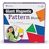 Learning Resources Giant Magnetic Pattern Blocks - Kindergartner Activities, Math Tools, Shape Recognition, Gifts for Kids