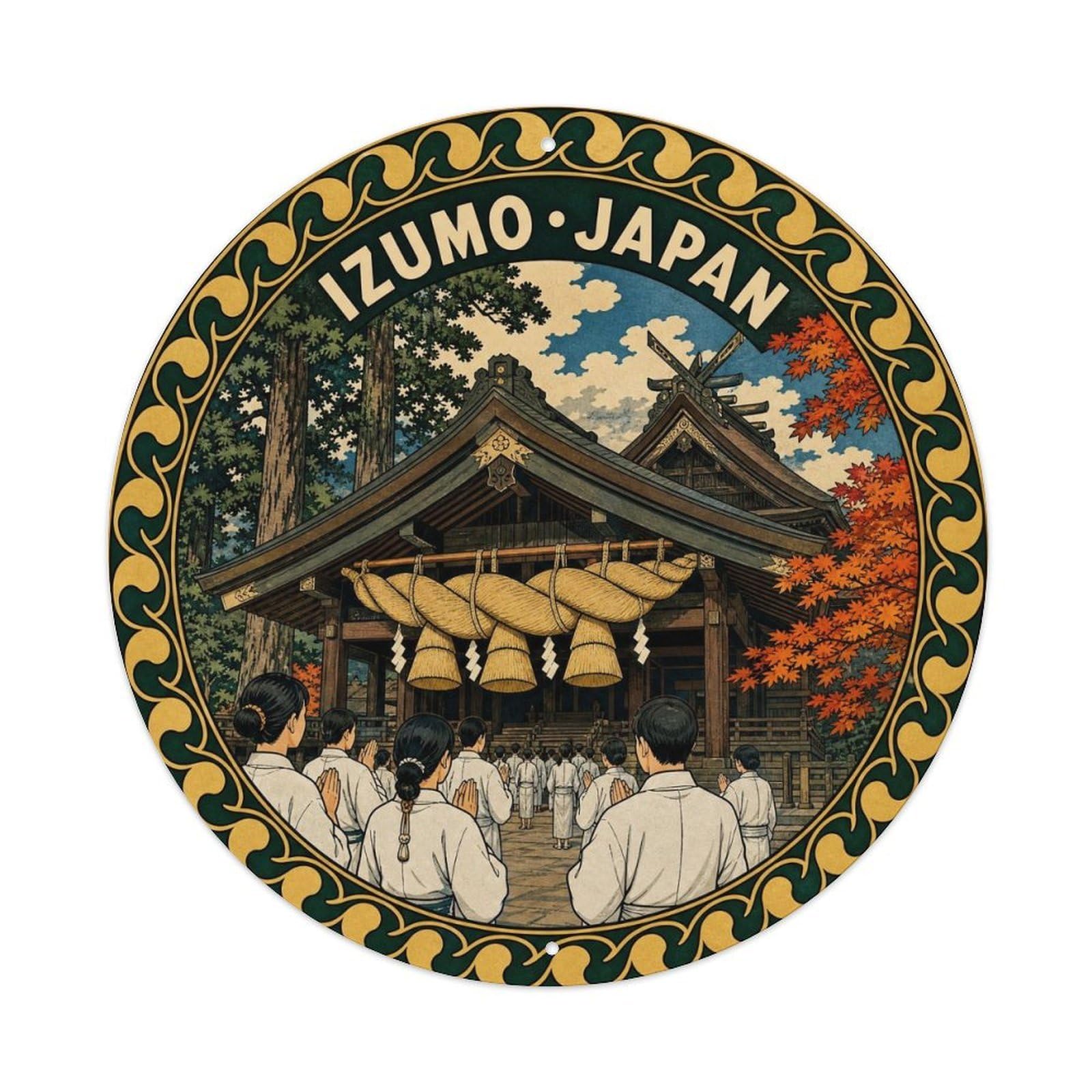 Olhnbad Style Shimane Izumo Taisha Grand Shrine Japanese Heritage Metal Tin Sign