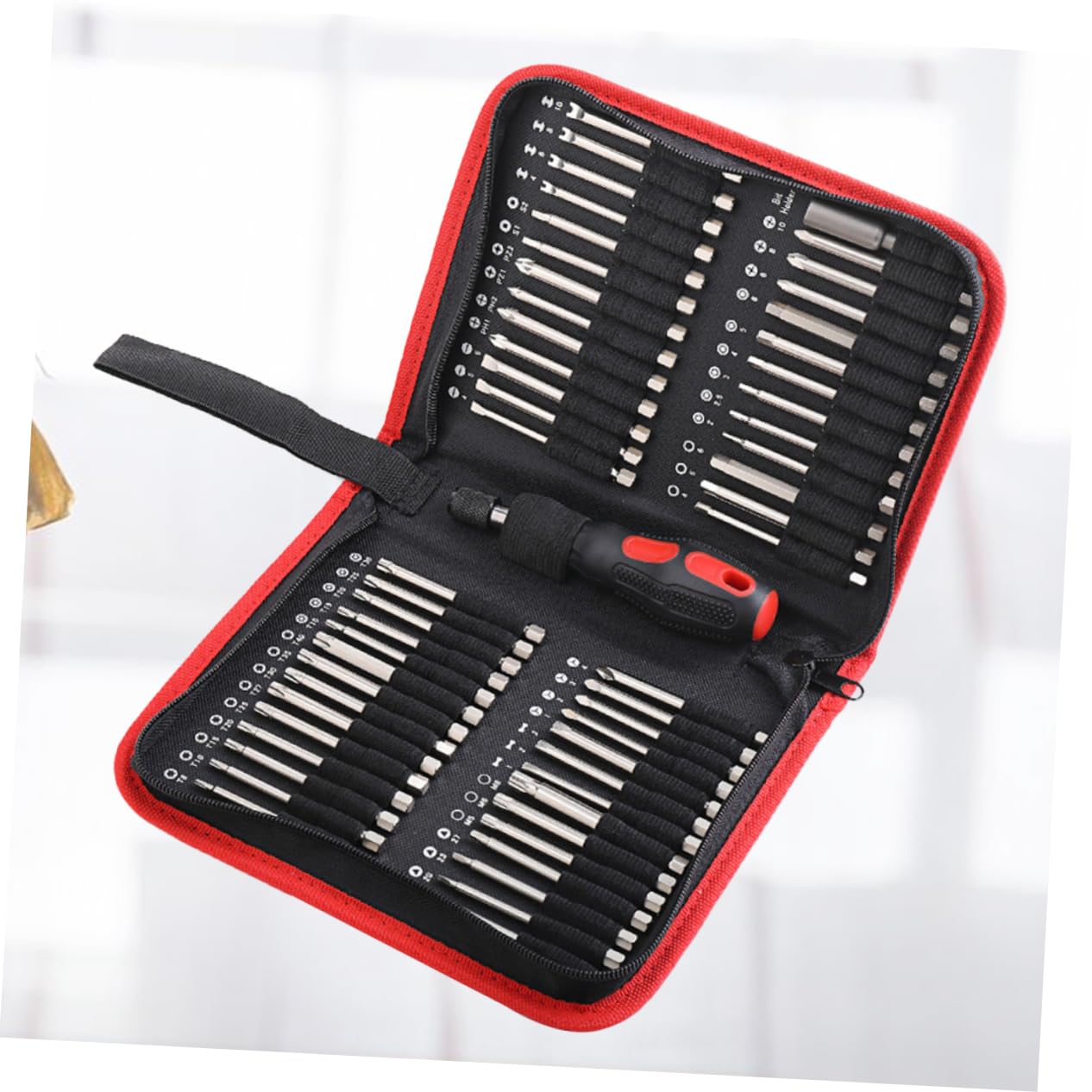 SHINEOFI Set de 55 Pièces D'embouts Électroniques en Métal pour Tournevis Électrique et Pneumatique, Bits Hexagonaux et Formes Croisées, Résistance et Anti-usure pour Usage Domestique