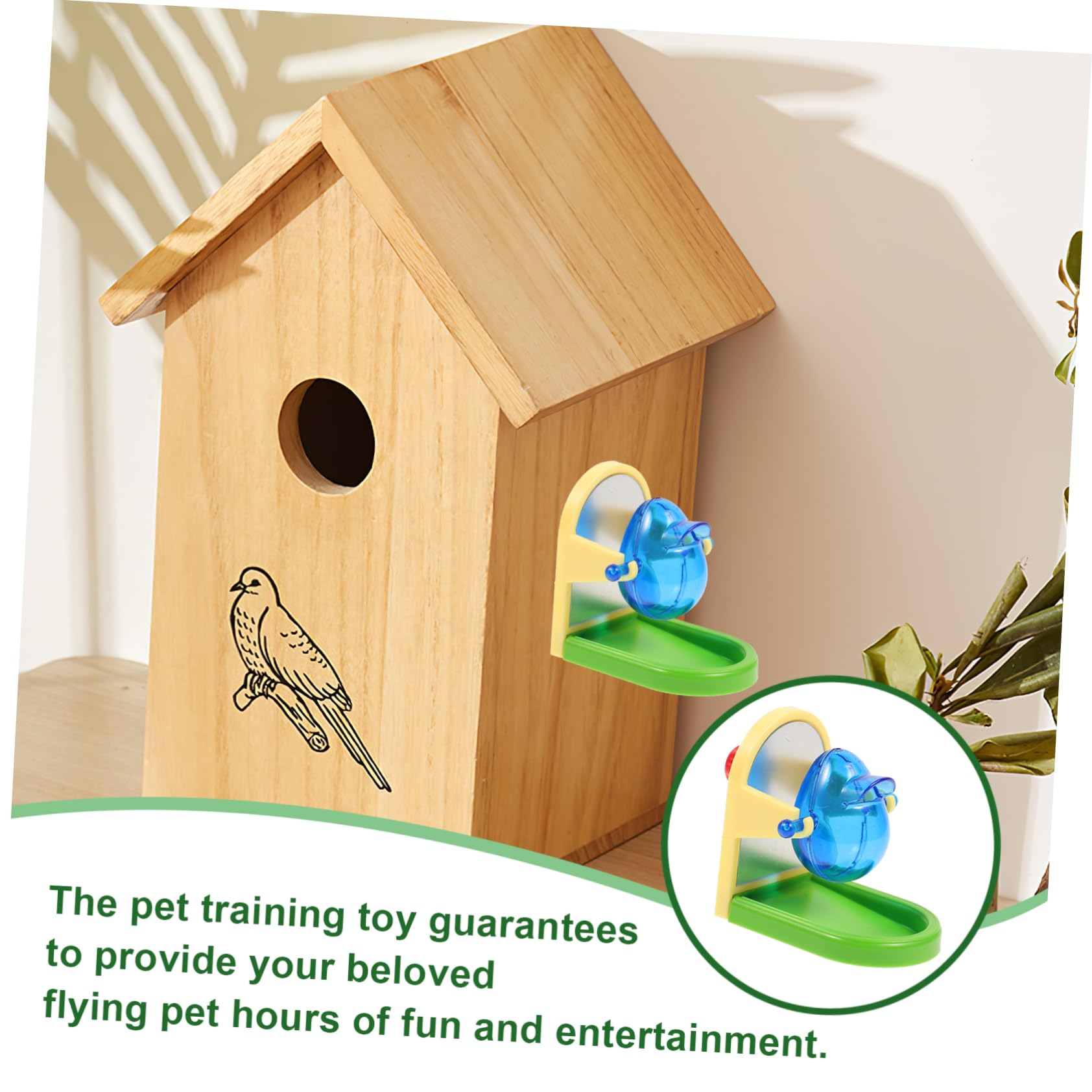 VANZACK Juguete para Pájaros De Entrenamiento Antifugas, Estructura Metálica y Plástico Resistente, Tamaño Mediano, Adecuado Desarrollo Inteligencia y Entretenimiento De Loros como Mascota