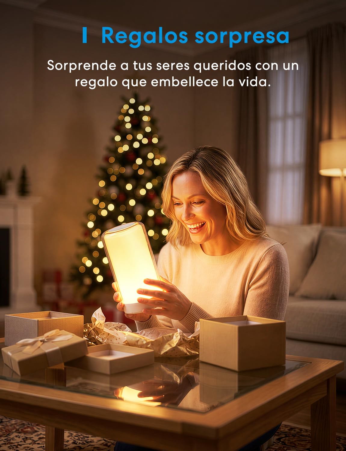 Meross Lámpara Nocturna Táctil WiFi Inteligente, Multicolor Regulable con RGBWW(2700K - 6500K). Compatible con Apple HomeKit, Alexa, Google Home