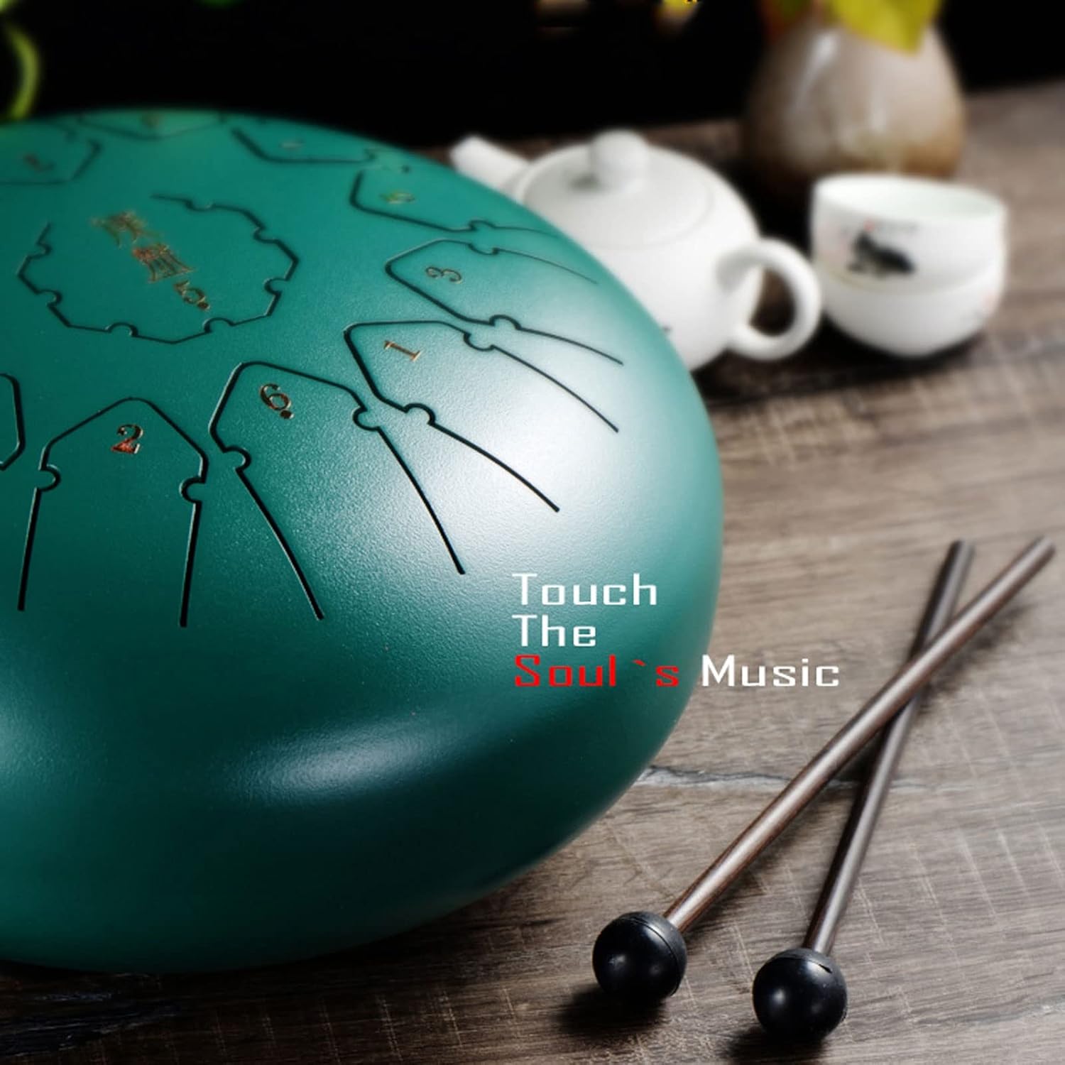 Percussion Steel Tongue Drum, Portable Xuankong Drum Sanskrit Drum with Bag, Mallets, scales and finger rings for Camping, Meditation, or Yoga Lotus Steel Tongue Drum (Color : I) (G)