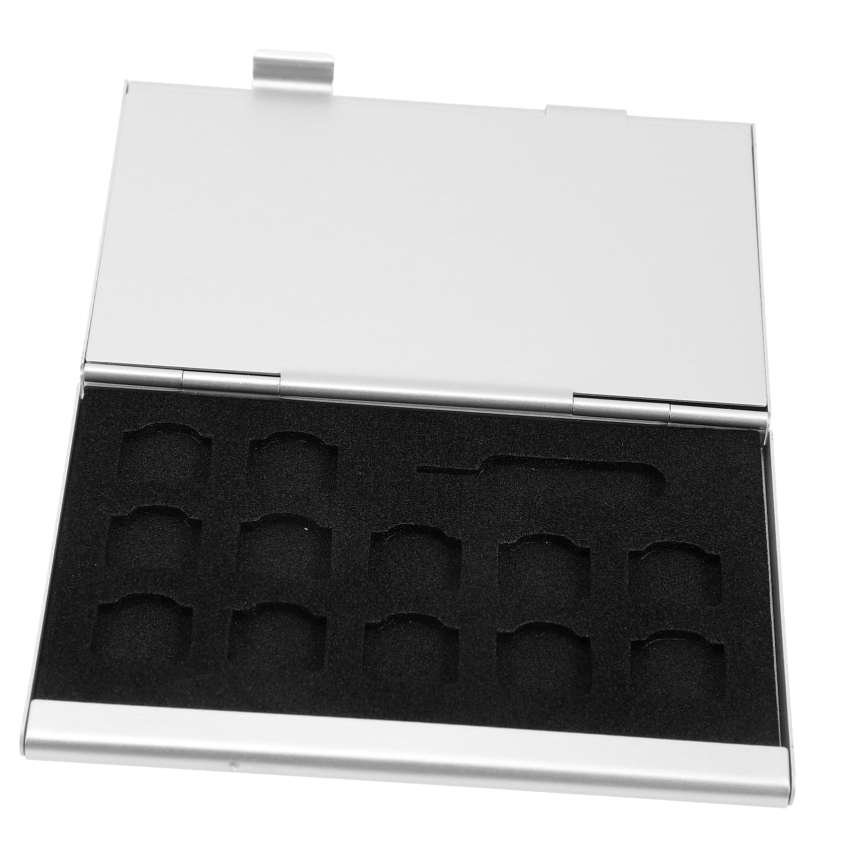 FONDOTIN Memory Card Storage Box Compact Aluminum Case for Cards Organizer Lightweight Holder for Cards Durable Protection with Easy Access