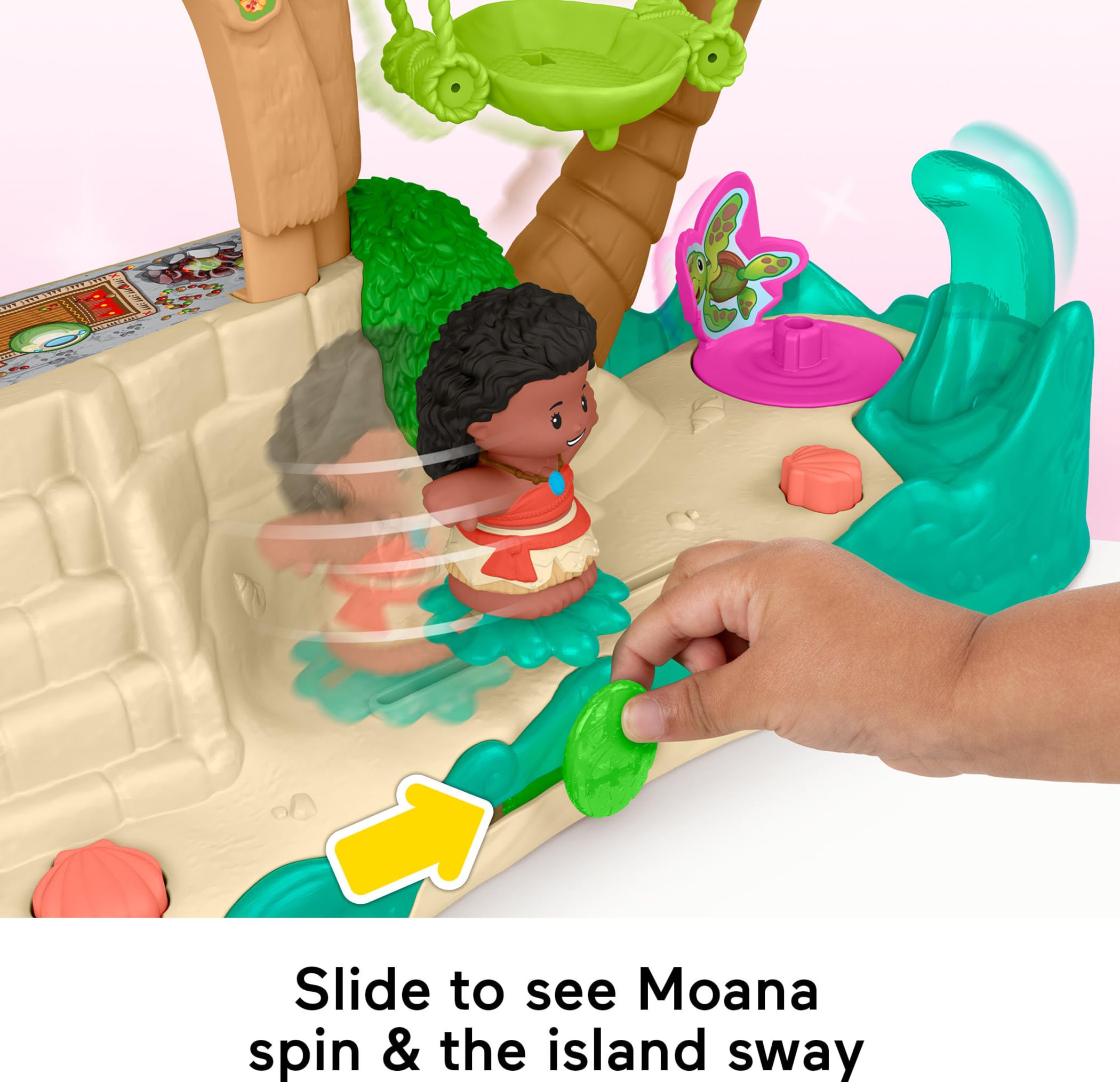 Fisher-Price Little People JGP44 giocattolo per bambini Disney Principessa Vaiana Adventure Village Set da gioco con personaggi per giochi di ruolo, bambini dai 18 mesi in su