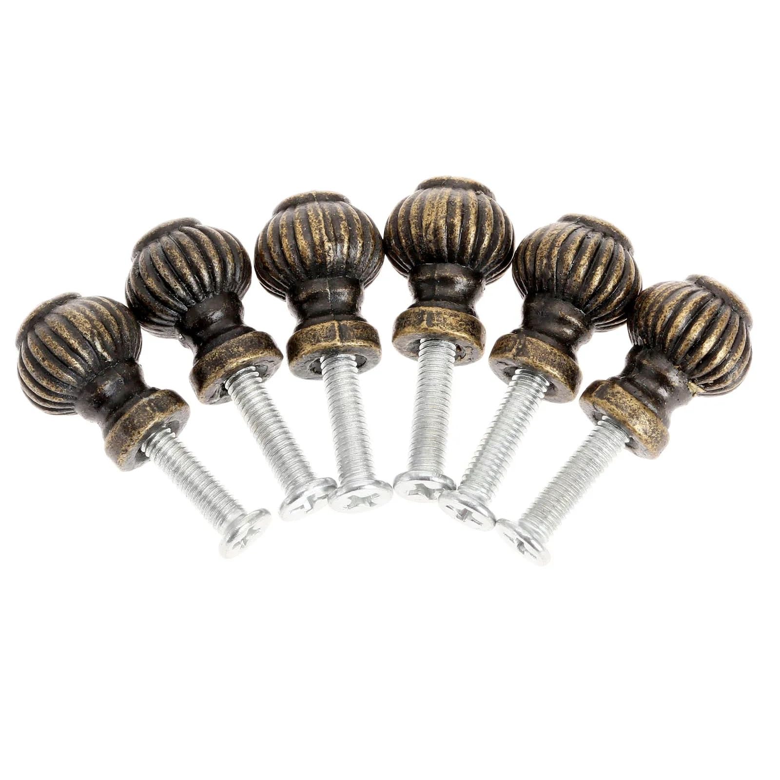 IAFANOZ 6Pcs for Mini Knobs Vintage Lantern Shape Handles Antique Bronze Case Drawer Cupboard Pulls Decorative Jewelry Wooden Box 14x19mm