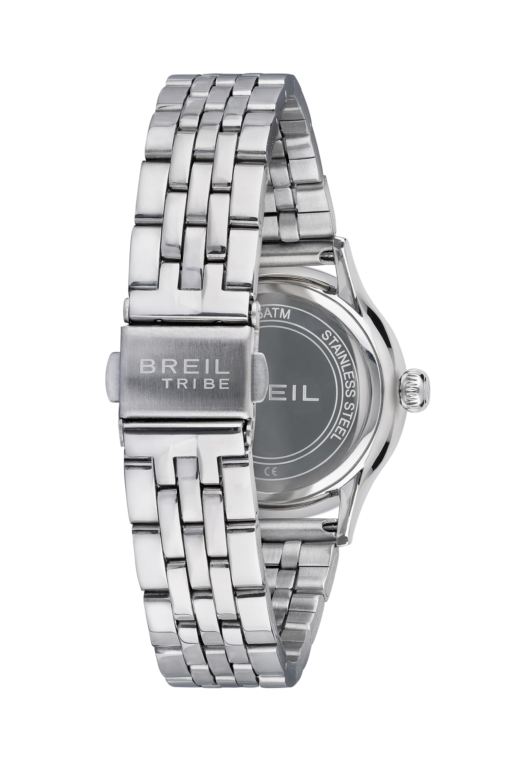 Breil, Collezione Melodie Solo Tempo, Orologio Donna, Cassa e Bracciale in Acciaio Lucido, Quadrante con Cristalli, Impermeabile fino a 50m, Movimento al Quarzo, Pratica Chiusura con Pulsanti