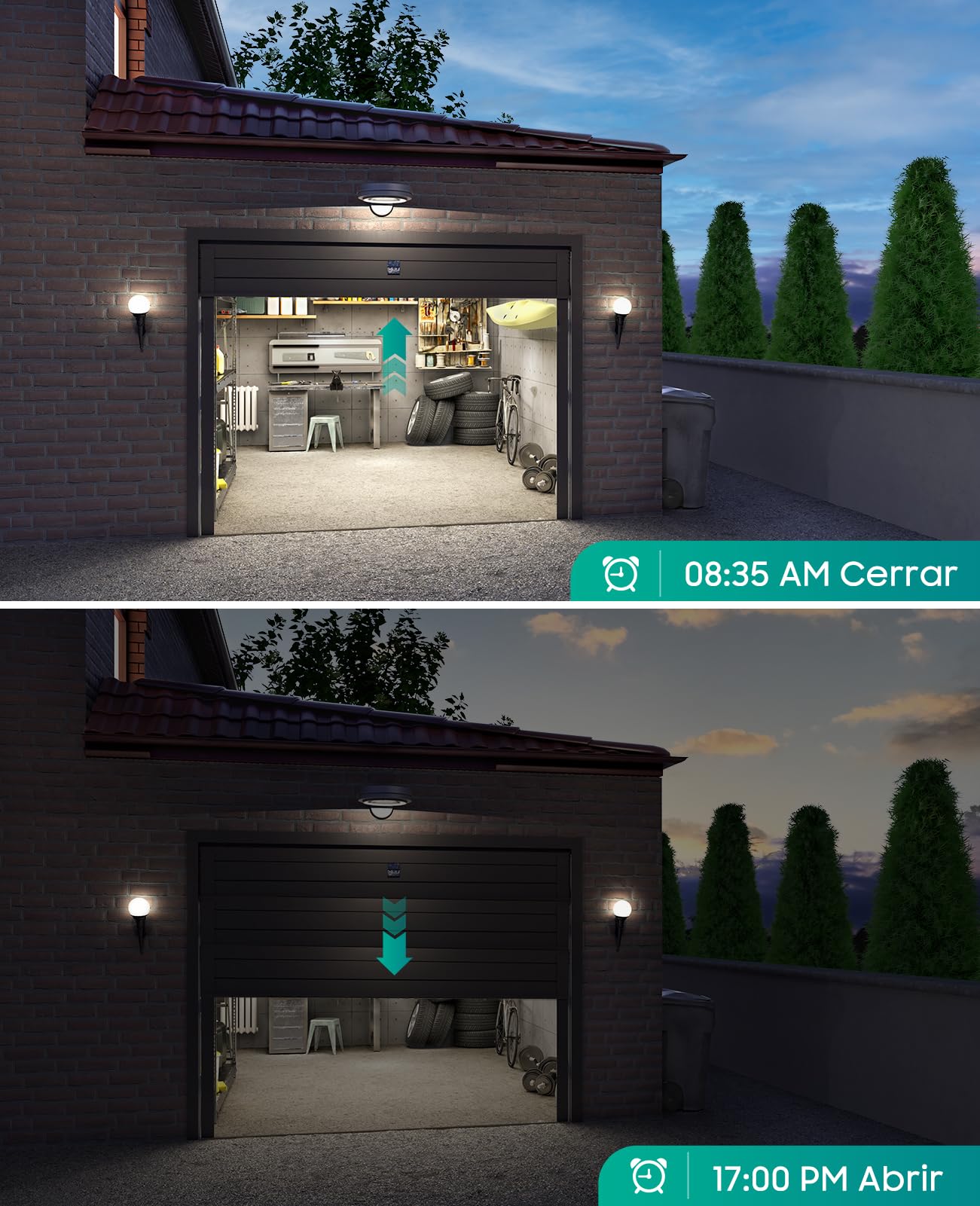 Yomogi Abrepuertas de Garaje Wi-Fi, Módulo de Interruptor Inteligente para Garaje, Control por Voz y Programación, Compatible con Alexa/Google Home/Smart Life, Fácil de Instalar