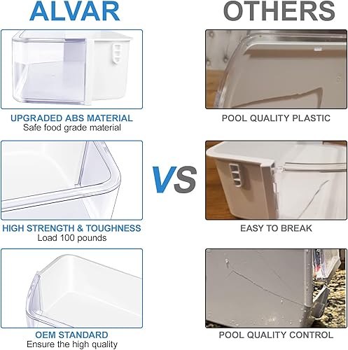 Miniatura 5 de Actualizado DA97-12657A Estante de puerta de refrigerador (izquierda) para Samsung Refrigerador Estante de repuesto para estante de refrigerador